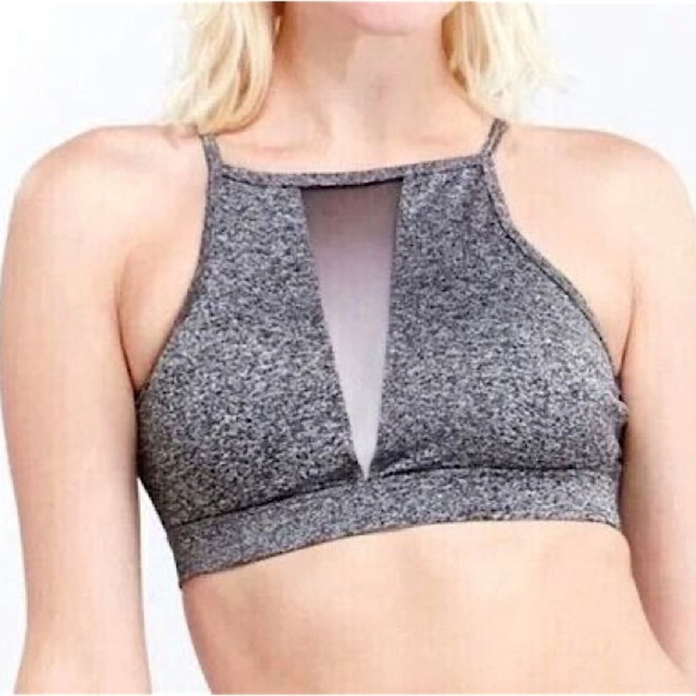 C&C California | Heather Gray w/ Ombré Mesh Sports Bra Size Large